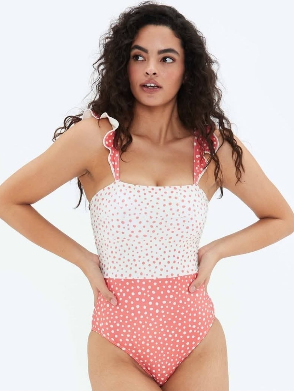 Summersalt The Ruffle Oasis One Piece Swimsuit Size 8 - Picture 2 of 7